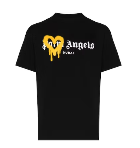 Camiseta Palm Angels Graffiti Heart Dubai